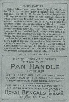 1911 American Tobacco Company Heroes of History / Men of History (T68) - Pan Handle Scrap #NNO Julius Caesar Back