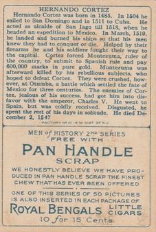 1911 American Tobacco Company Heroes of History / Men of History (T68) - Pan Handle Scrap #NNO Hernando Cortez Back