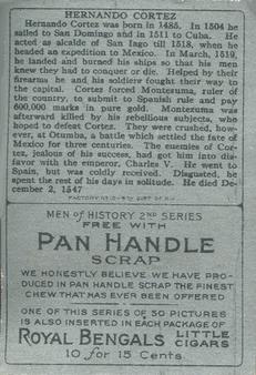1911 American Tobacco Company Heroes of History / Men of History (T68) - Pan Handle Scrap #NNO Hernando Cortez Back