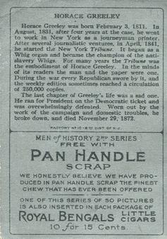 1911 American Tobacco Company Heroes of History / Men of History (T68) - Pan Handle Scrap #NNO Hon. Horace Greeley Back