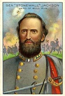 1911 American Tobacco Company Heroes of History / Men of History (T68) - Pan Handle Scrap #NNO Gen. Stonewall Jackson Front