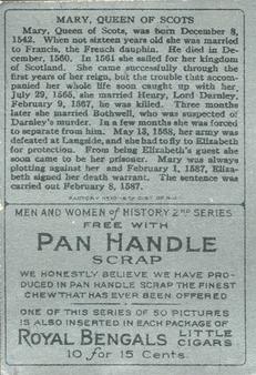 1911 American Tobacco Company Heroes of History / Men of History (T68) - Pan Handle Scrap #NNO Mary Stuart Back