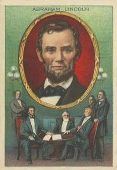 1911 American Tobacco Company Heroes of History / Men of History (T68) - Natural Leaf Scrap #NNO Abraham Lincoln Front