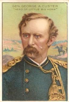 1911 American Tobacco Company Heroes of History / Men of History (T68) - Natural Leaf Scrap #NNO Gen. George A. Custer Front