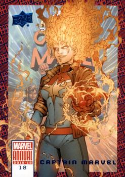 2018-19 Upper Deck Marvel Annual - Blue #18 Captain Marvel Front