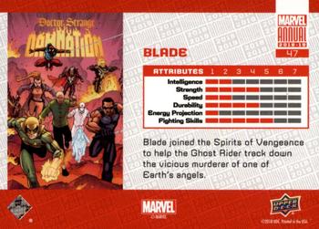 2018-19 Upper Deck Marvel Annual - Blue #47 Blade Back