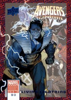 2018-19 Upper Deck Marvel Annual - Blue #90 Living Lightning Front