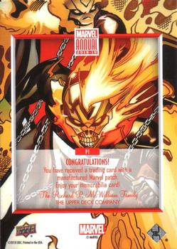2018-19 Upper Deck Marvel Annual - Manufactured Patch Single #P1 Ghost Rider Back