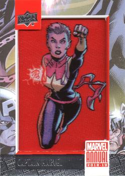 2018-19 Upper Deck Marvel Annual - Manufactured Patch Single #P6 Captain Marvel Front