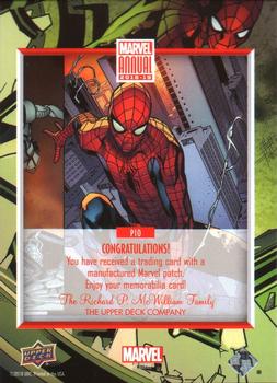 2018-19 Upper Deck Marvel Annual - Manufactured Patch Single #P10 Spider-Man Back