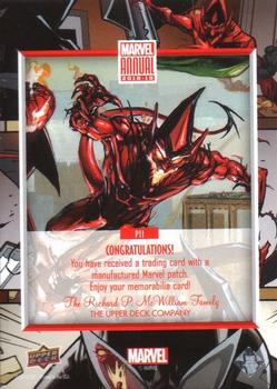 2018-19 Upper Deck Marvel Annual - Manufactured Patch Single #P11 Red Goblin Back