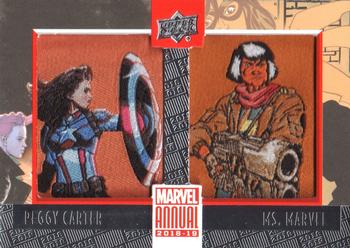 2018-19 Upper Deck Marvel Annual - Manufactured Patch Dual #PD3 Peggy Carter / Ms. Marvel Front