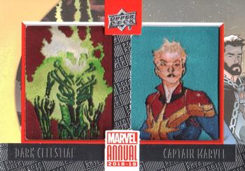 2018-19 Upper Deck Marvel Annual - Manufactured Patch Dual #PD10 Captain Marvel / Dark Celestial Front