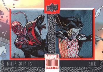 2018-19 Upper Deck Marvel Annual - Manufactured Patch Dual #PD22 Miles Morales / Silk Front
