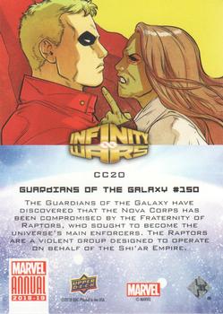 2018-19 Upper Deck Marvel Annual - Infinity Wars Comic Covers #CC20 Guardians Of The Galaxy #150 Back