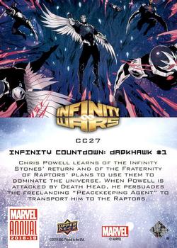 2018-19 Upper Deck Marvel Annual - Infinity Wars Comic Covers #CC27 Infinity Countdown: Darkhawk #1 Back