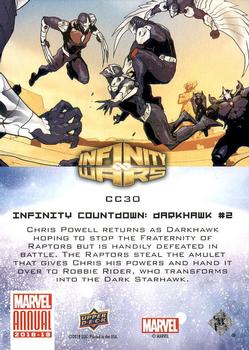 2018-19 Upper Deck Marvel Annual - Infinity Wars Comic Covers #CC30 Infinity Countdown: Darkhawk #2 Back
