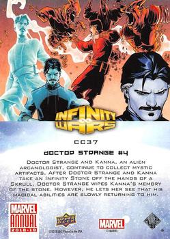 2018-19 Upper Deck Marvel Annual - Infinity Wars Comic Covers #CC37 Doctor Strange #3 Back