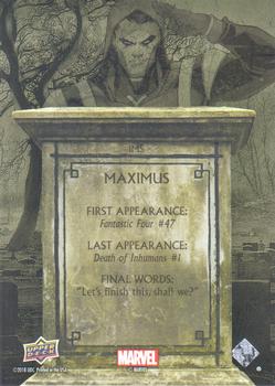 2018-19 Upper Deck Marvel Annual - In Memoriam #IM5 Maximus Back