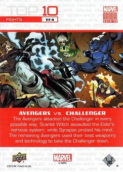 2018-19 Upper Deck Marvel Annual - Top 10 Fights #TF4 Avengers / Challenger Back