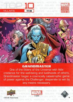 2018-19 Upper Deck Marvel Annual - Top 10 Villains #TV8 Grandmaster Back