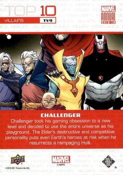 2018-19 Upper Deck Marvel Annual - Top 10 Villains #TV9 Challenger Back