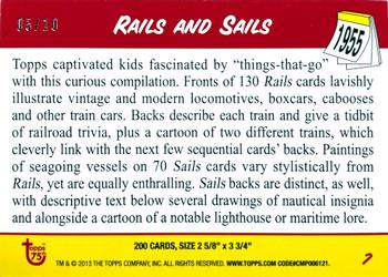 2013 Topps 75th Anniversary - Modern Gloss #7 Rails and Sails Back