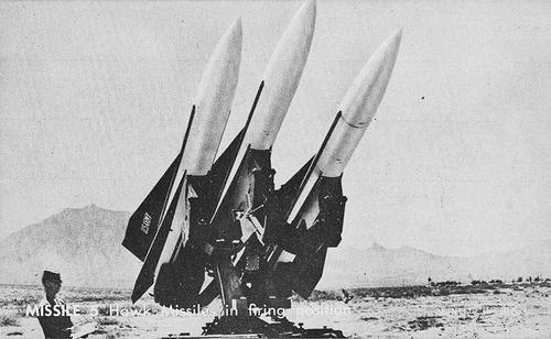 1958 Exhibits Missiles (W452-4) #5 Hawk Missiles in Firing Position Front