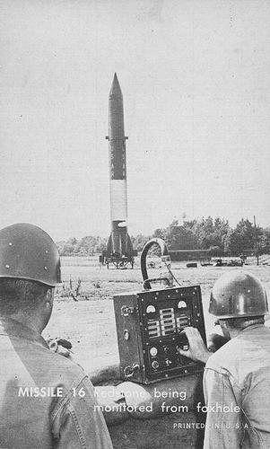 1958 Exhibits Missiles (W452-4) #16 Redstone being monitored from foxhole Front