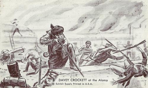 1956 Exhibits Davy Crockett (W416) #3 Davey Crockett At The Alamo Front