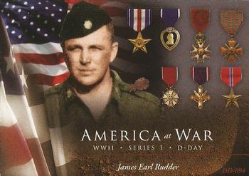 2009 iCardz America at War: Band of Brothers Series 1 #DD-094 James Earl Rudder Front