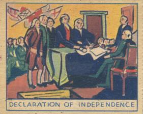 1930 American History Series of 48 (R129) #339 Declaration of Independence Front