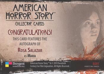 2014 Breygent American Horror Story - Autographs #ROR1 Rosa Salazar Back