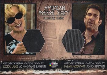 2014 Breygent American Horror Story - Wardrobe Relics #ARC13 Jessica Lange / Dylan McDermott Front
