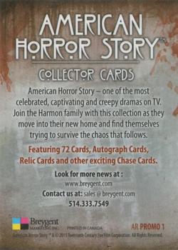 2014 Breygent American Horror Story - Promos #AR-Promo1 Vivien Harmon Back