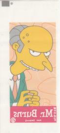 2002 Topps The Simpsons Bubble Gum & Stickers - Mini Bubble Gum Stickers #23 Mr. Burns Back