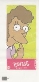 2002 Topps The Simpsons Bubble Gum & Stickers - Mini Bubble Gum Stickers #38 Janey Back