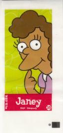 2002 Topps The Simpsons Bubble Gum & Stickers - Mini Bubble Gum Stickers #38 Janey Front