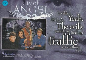 2001 Inkworks Angel Season 2 - City of Angel Puzzle #CA5 Cordelia: It's L.A. Yeah. The evil's probably ... Back