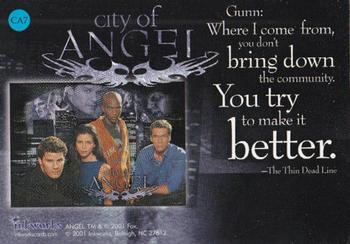 2001 Inkworks Angel Season 2 - City of Angel Puzzle #CA7 Puzzle Bottom Left Back