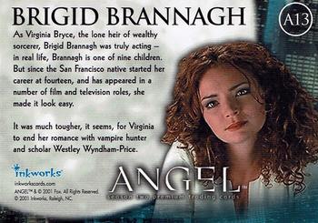 2001 Inkworks Angel Season 2 - Autographs #A13 Brigid Brannagh Back