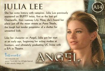 2001 Inkworks Angel Season 2 - Autographs #A14 Julia Lee Back