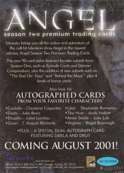 2001 Inkworks Angel Season 2 - Promos #A2-SD2001 Wesley / Gunn / Angel / Cordelia Back