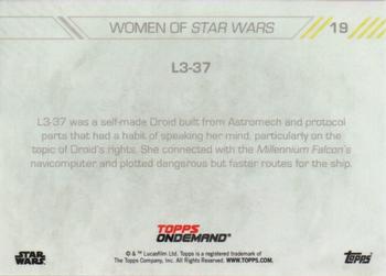 2019 Topps On Demand Set 3: Women of Star Wars #19 L3-37 Back
