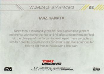 2019 Topps On Demand Set 3: Women of Star Wars #22 Maz Kanata Back