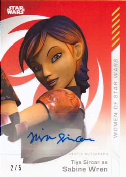 2019 Topps On Demand Set 3: Women of Star Wars - Autograph Red #8R-A Tiya Sircar Front