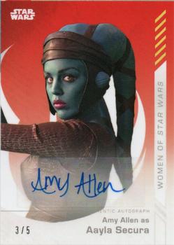 2019 Topps On Demand Set 3: Women of Star Wars - Autograph Red #14R-A Amy Allen Front