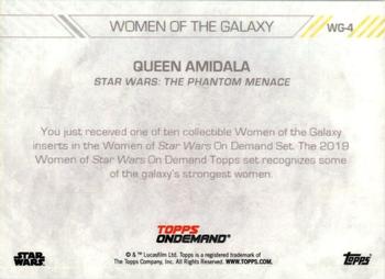 2019 Topps On Demand Set 3: Women of Star Wars - Women of the Galaxy #4 Queen Amidala Back