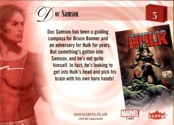 2019 Flair Marvel #3 Doc Samson Back