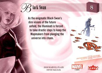 2019 Flair Marvel #8 Black Swan Back